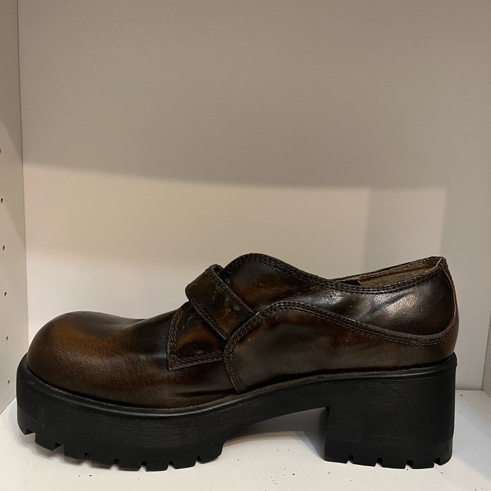 Y2K Mudd Chunky Platform Brown Shoes Women’s size 10 - Picture 9 of 14
